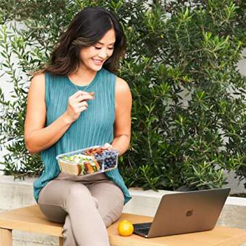 Bentgo Glass Lunch Box - Leak-Proof Bento-Style Food Container