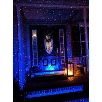 LEDMall Christmas Laser Projector Lights Outdoor, Motion Firefly Red, Green and Blue with Remote Control and Security Lock