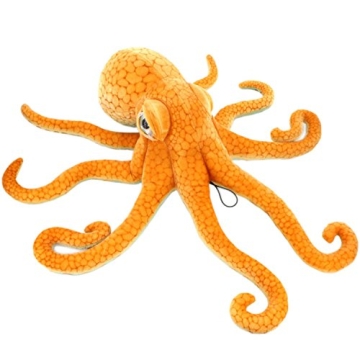 LERORO Realistic Stuffed Marine Animals Soft Plush Toy Octopus Orange (21.6 Inch,55CM)