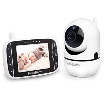HelloBaby Monitor 3.2'' LCD Night Vision Remote Pan-Tilt-Zoom