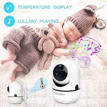 HelloBaby Monitor 3.2'' LCD Night Vision Remote Pan-Tilt-Zoom