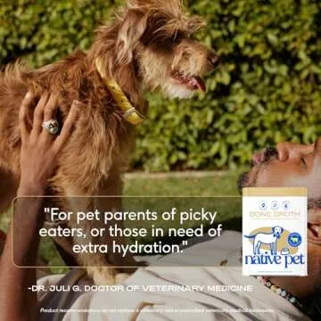 Native Pet Beef Bone Broth Powder for Dogs & Cats, 9.5 oz - Pet Gravy Food Topper for Picky Eaters – Cat & Dog Bone Broth Powder - Protein Rich Pet Food Supplement & Collagen Source