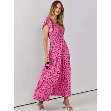 Summer Casual Floral Maxi Dress for Women | ANRABESS