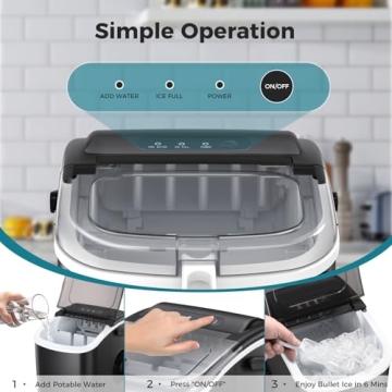 WAA Mini Ice Maker - 26Lbs/Day, Self-Cleaning