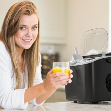 WAA Mini Ice Maker - 26Lbs/Day, Self-Cleaning