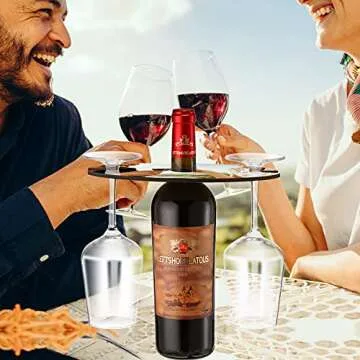 Sublimation Blank Coasters Heat Transfer Cup Mats DIY Flower Shape Coaster and Sublimation Blank Glass Holder Under Cabinet Wine Glass Bottle Holder for Kitchen Home (3 Pieces)