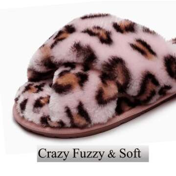 Crazy Lady Fuzzy Fluffy House Slippers for Women