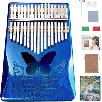 Kalimba 17 Keys, DSSPORT Portable Finger Piano Music Gift Set