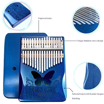 Kalimba 17 Keys Portable Finger Piano for All Ages