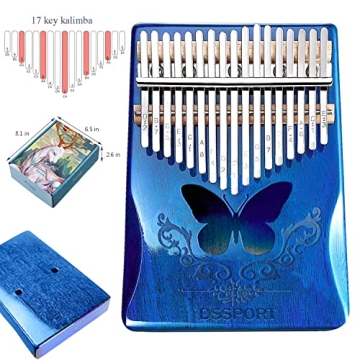 Kalimba 17 Keys Portable Finger Piano for All Ages