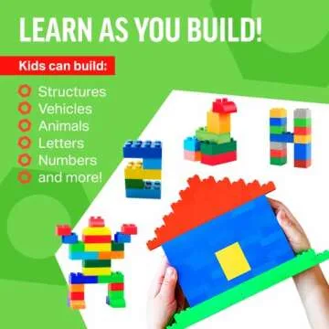 Brickyard Building Blocks - 1,100 Piece Set for Kids