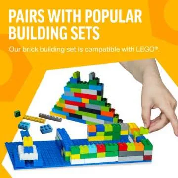 Brickyard Building Blocks - 1,100 Piece Set for Kids