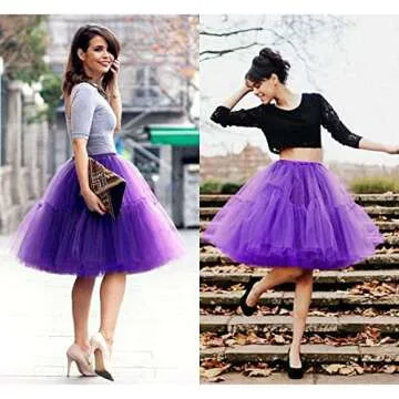 Purple Tutu Skirt for Women Soft Tulle Dress Tutu for Women Adults Princess Dress Purple