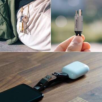 Rolling Square inCharge 6 Universal Keychain Charger Cable