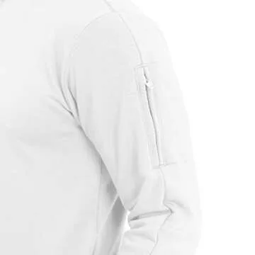 H HYFOL Men's USA Flag Graphic Pocket Pullover American Patriotic 1/4 Zip Stand Collar Long Sleeve Sweatshirts