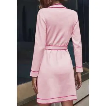 Pink Queen Women's Long Cardigan Sweater Dress for All Seasons