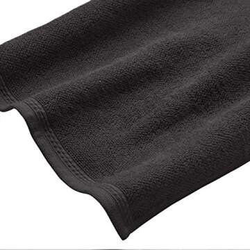 Amazon Brand – Rivet Organic Cotton Washcloth Set, Set of 4, Graphite