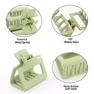 Durable 8 Pack Small Hair Claw Clips for Women