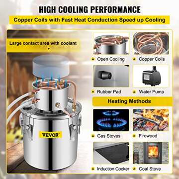 VEVOR Alcohol Still Distillation Kit for Home Brewing