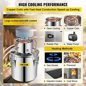 VEVOR Alcohol Still Distillation Kit for Home Brewing