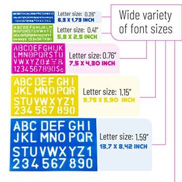 Mr. Pen Letters and Numbers Alphabet Templates, Letter Stencils, Pack of 5