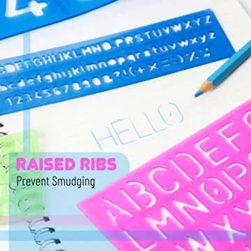 Mr. Pen Letters and Numbers Alphabet Templates, Letter Stencils, Pack of 5