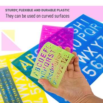 Mr. Pen Letters and Numbers Alphabet Templates, Letter Stencils, Pack of 5