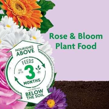 Miracle-Gro Shake 'n Feed Rose and Bloom Plant Food - Promotes Vibrant Blooms and Colors for Roses a...