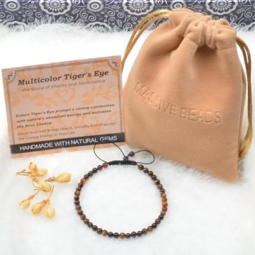 Handmade Tiger's Eye Bracelet - Energy & Healing Stone