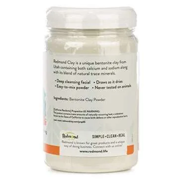 REDMOND - Bentonite, Soothing Mud Facial Mask | Clay of 1000 Uses, 24 Ounce