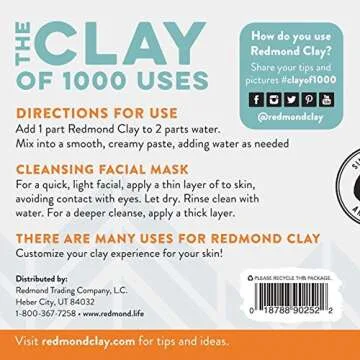 REDMOND - Bentonite, Soothing Mud Facial Mask | Clay of 1000 Uses, 24 Ounce