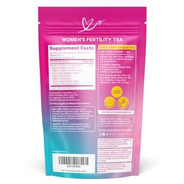 Pink Stork Organic Fertility Tea - Supports Conception for Her & Hormone Balance with Chaste Tree Be...
