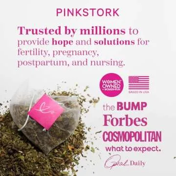 Pink Stork Organic Fertility Tea - Supports Conception with Mint