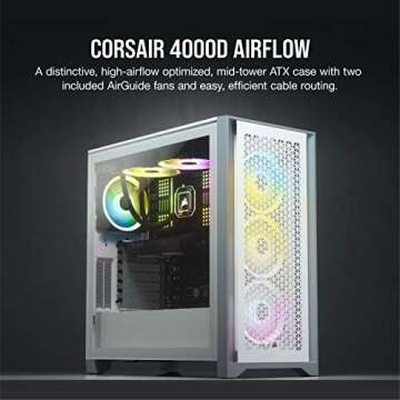 Corsair 4000D Airflow Mid-Tower ATX Case - White