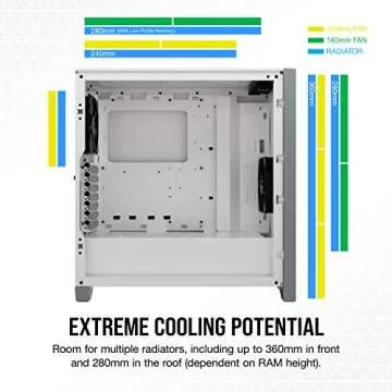 Corsair 4000D Airflow Mid-Tower ATX Case - White
