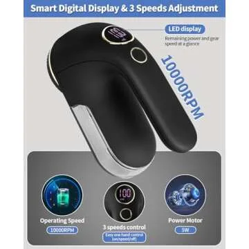 EiLVEEY Electric Lint Remover with LED Display and Rechargeable Design