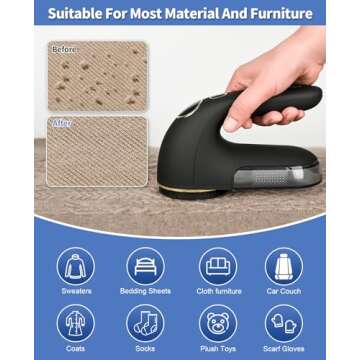EiLVEEY Electric Lint Remover with LED Display and Rechargeable Design