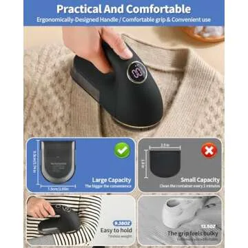 EiLVEEY Electric Lint Remover with LED Display and Rechargeable Design