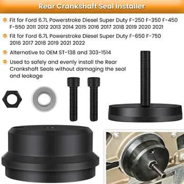 Front+Rear Crankshaft Seal Remover & Installer Tool Set for Ford 6.7L Powerstroke Diesel Super Duty 2011-2022 F250 F350 F450 F550 F650 F750 Replace 303-1510 303-1513 303-1514 303-1509 ST-138 ST-148