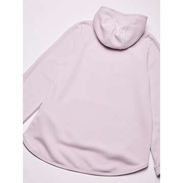 Under Armour Girls' Armour Fleece Irdsnt Big Logo Hood, Cool Pink (684)/Iridescent, Youth Large