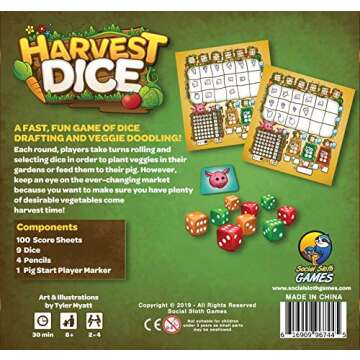 Grey Fox Games Harvest Dice Game for Family Fun