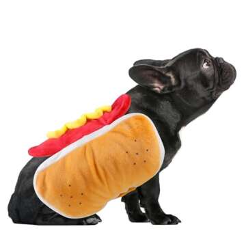 GOYOSWA Hot Dog Costume for Dogs - Fun Pet Halloween Outfit