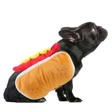 GOYOSWA Hot Dog Costume for Dogs - Fun Pet Halloween Outfit