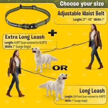 Hands-Free Dog Leash for Large Dogs - Comfortable & Safe