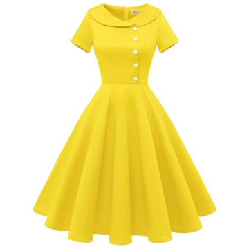 Vintage Audrey Hepburn Style Cocktail Swing Dress - Elegant 1950s Fashion