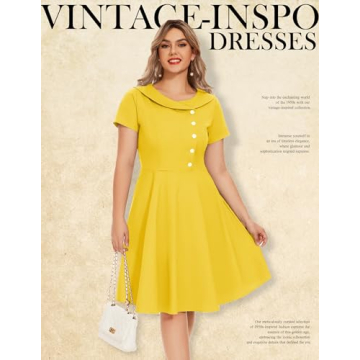 1950s Vintage Audrey Hepburn Style Cocktail Swing Dress