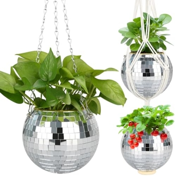 FGBNM 6" Disco Ball Planter for Glamorous Decor