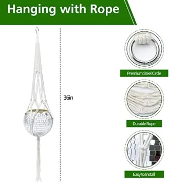 FGBNM 6" Disco Ball Planter for Glamorous Decor