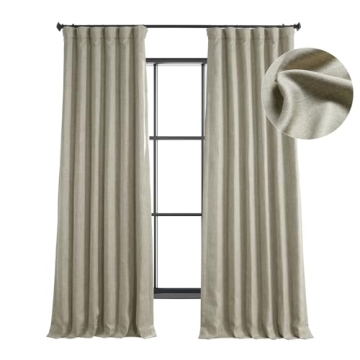 Stylish HPD Faux Linen Blackout Curtains for Home Decor
