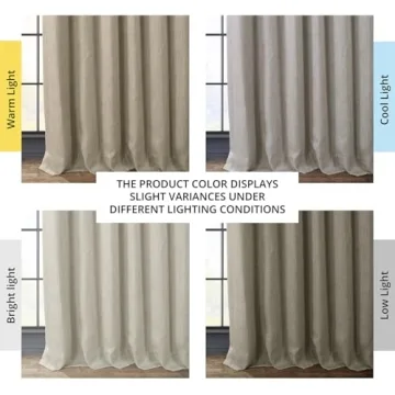 Stylish HPD Faux Linen Blackout Curtains for Home Decor
